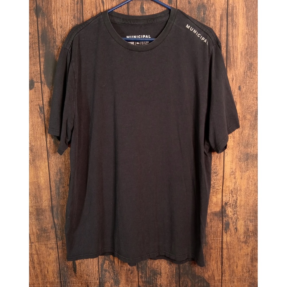 Municipal Mens Sport Utility Gear Black Cotton Modal T-Shirt XL Short Sleeve